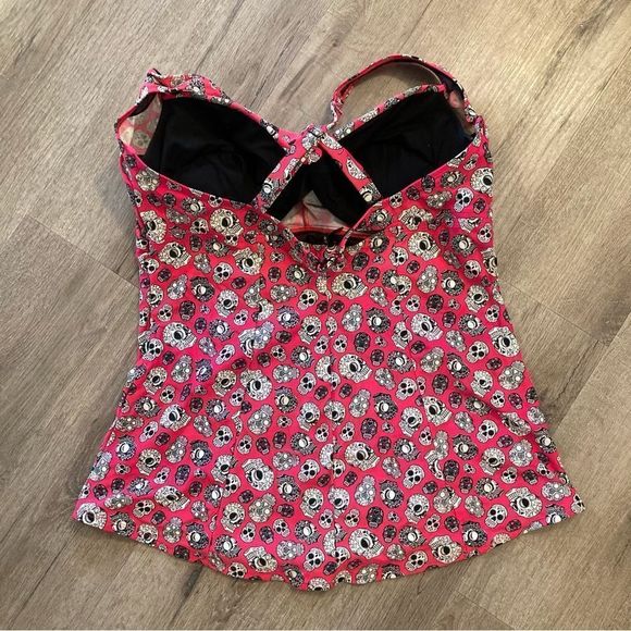 Torrid Sugar Skull Tankini Top 3X EUC - Picture 11 of 16